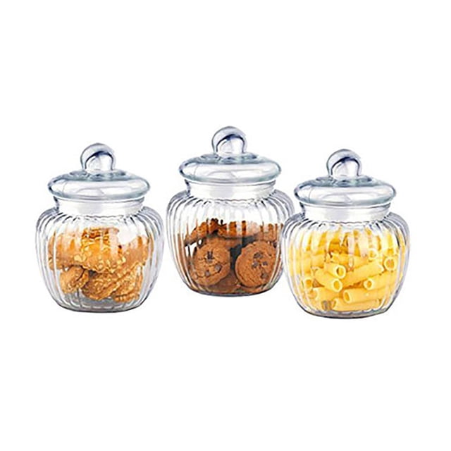 Set de 3 Recipientes de vidrio con Tapa Hermética Cap. 500 ml Good & Good CS10540