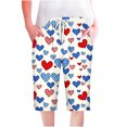 thumbnail image 2 of LEBONYARD Shorts for Women Plus Size,Women's Shorts with Unique Designs,Women Shorts Casual Pants Straight Leg Drawstring Elastic Waist Loose Comfy Pants with Pockets White S, 2 of 5