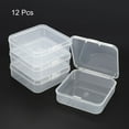 thumbnail image 3 of Unique Bargains 65x20mm Plastic Square Clear Storage Container Box with Lid, 12 Pack, 3 of 5