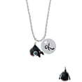 thumbnail image 2 of Delight Jewelry Resin Killer Whale Silvertone Script Initial Disc - K - Charm Necklace, 20"+3", 2 of 4