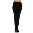 thumbnail image 6 of 2Luver, Women's, Stretch Solid Front Pocket Pull On Dress Pants, Black, M, 6 of 6