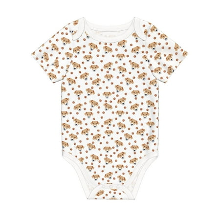 

Daiia Labrador Retriever Dog Printed Unisex-Baby Short Sleeve Onesies Bodysuits Baby Climbing Clothes Soft and Comfortable Romper with Expandable Shoulder Design-3 Months
