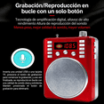 thumbnail image 4 of Amplificador, Grabadora, Radio FM con Entrada para Tarjeta y USB, Pantalla Digital, Altavoz para Profesores y Uso de Audio Bluetooth, 4 of 9
