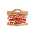 thumbnail image 2 of Valentine's Day Heart Bracelet Set for Women, Red Crystal Beaded Charm Friendship Bracelets, Romantic Love Jewelry Gift for Her, Anniversary Birthday Present, 2 of 6