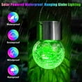 thumbnail image 5 of Solar Lights Outdoor Waterproof 1-Pack, Solar Powered Hanging Lantern Cracked Glass Hanging Globes for Yard Decor Christmas Decoration, Shepherd Hook, Garden Tree Table Ornaments, 5 of 7