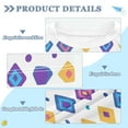 thumbnail image 2 of FORMRS Boys Rash Guard Short Sleeves Swim Shirt Quick Dry UPF 50+ Sun Protection, Sizes 3-12T, Purple Retro Shapes, 2 of 6