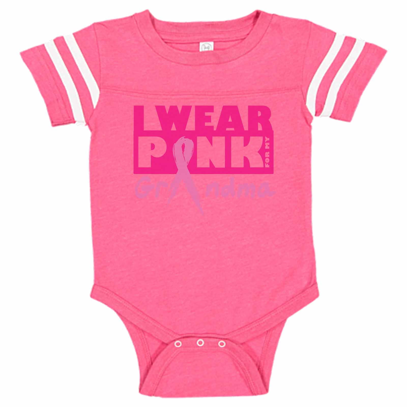 Breast Cancer Awarness Infant Bodysuit Pink Ribbon For My Grandma