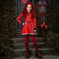 thumbnail image 5 of Red Jumpsuit Rise Red Costume Cosplay, Red Bodysuit with Wig and Gloves for Cosplay Party, Halloween Costumes for Anime Birthday Party, 5 of 7