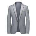 thumbnail image 1 of Men's Stylish Winter Jacket Mens and Winter Fashion Personality Solid Color Casual Suit Jacket, 1 of 8
