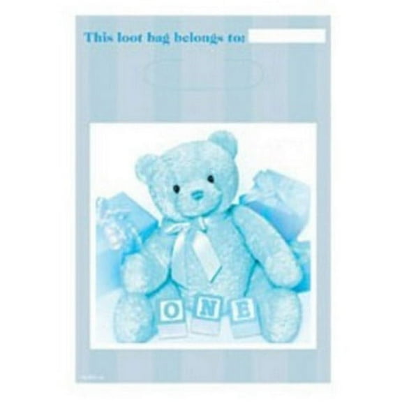 My First Teddy Blue Favor Bags (8ct)