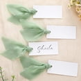 thumbnail image 2 of Hioecau Handwritten Business Cards 50 Sheets Blank Textured Paper Cards with Chiffon Ribbon Wedding Invitations Table Name Tags for Party Banquet Office Decor, 2 of 8