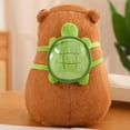 thumbnail image 2 of Turtle Backpack Capybara Plush Toy Simulation Turtle Backpack Capibara Stuffed Animals Celebrity Capybara Doll, 2 of 7