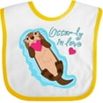 thumbnail image 3 of Inktastic Otter-ly in Love-otter with Heart Boys or Girls Baby Bib, 3 of 4