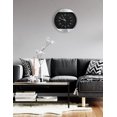thumbnail image 4 of Reloj de Pared Plata con Fondo negro QZ 30cms x 4 cms, 4 of 5