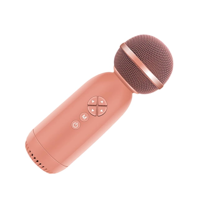 Micrófono inalámbrico 2 en 1 Bluetooth 5.0 para fiestas, PC y niños. Oro rosa