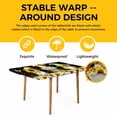 thumbnail image 4 of Spring Gnomes Table Cloths for 5 Foot Rectangle Tables, Farmhouse Botanical Sunflowers Wooden Grain Patio Waterproof Elastic Fitted Tablecloths, Washable Rectangular Table Cover for Camping, 4 of 8