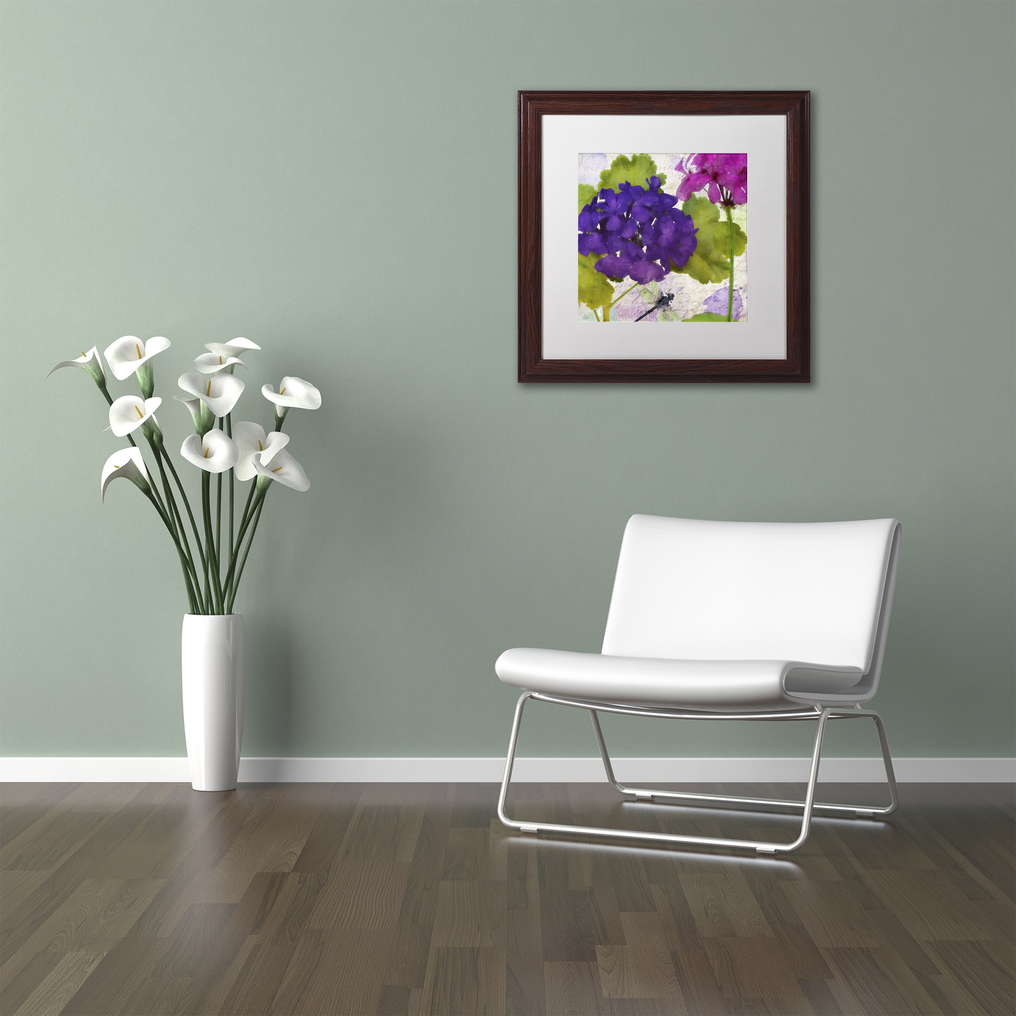Trademark Fine Art "Gaia I" Canvas Art by Color Bakery, White Matte, Wood Frame