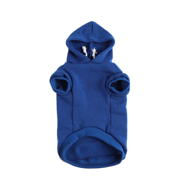 Sudadera para perro con capucha, ropa para mascotas de primavera/otoño/invierno, abrigo cálido azul XL