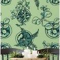thumbnail image 1 of S4Sassy Self-Stick Decorative Wallpaper, Botanical Wall Paper, Textured Vinyl Waterproof Contact Paper, Green, 25"X 60" Removable Renter Friendly Walls Covering For Bedroom, Dining Room, 1 of 8