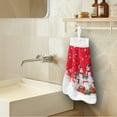 thumbnail image 3 of ZIATUBLE Christmas Snowman Hanging Hand Towels Snowflakes Dish Towels for Bathroom Decorative Kitchen Hand Towels and Washcloths Pack of 3 Fast Drying Hanging Kitchen Towel with Loop, 3 of 7