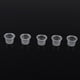thumbnail image 2 of 100Pcs/Set Tattoo Ink Cap Cup - 100Pcs/Set Tattoo Ink Cap Cup Pot Mediano Grande Plástico Microblading Pigmento Accesorios Titular(L), 2 of 5