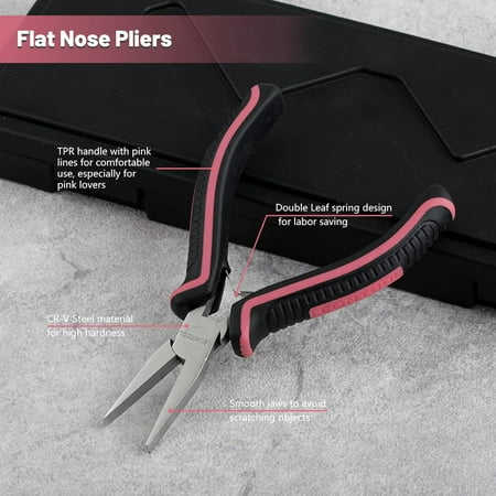 

5-Inch Mini Flat Nose Pliers For Jewelry Making Smooth Jaws Duck Billed Pliers Smal[227]