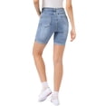 thumbnail image 3 of INSPIRE CHIC Jean Shorts for Women Stretchy Mid Rise Causal Denim Bermuda Shorts S Sky Blue, 3 of 6