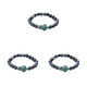 thumbnail image 3 of Jumpingount de tortuga Piedra natural Accesorio de moda Pulseras de la amistad Mejores amigos Regalos para Mujeres Hombres Fósiles de viento negro Type1 NO1, 3 of 6