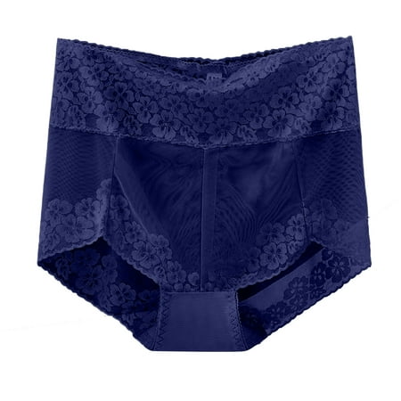 

ZHUASHUM Womens Panties Ladies Waist High Waist Lace Mesh Waist Slim Thin Women Underwear Boyshort