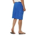 thumbnail image 3 of NOMADIC NOOK Men's Summer Holiday Drawstring Waist Solid Beach Board Shorts 2 Pack, 3 of 6