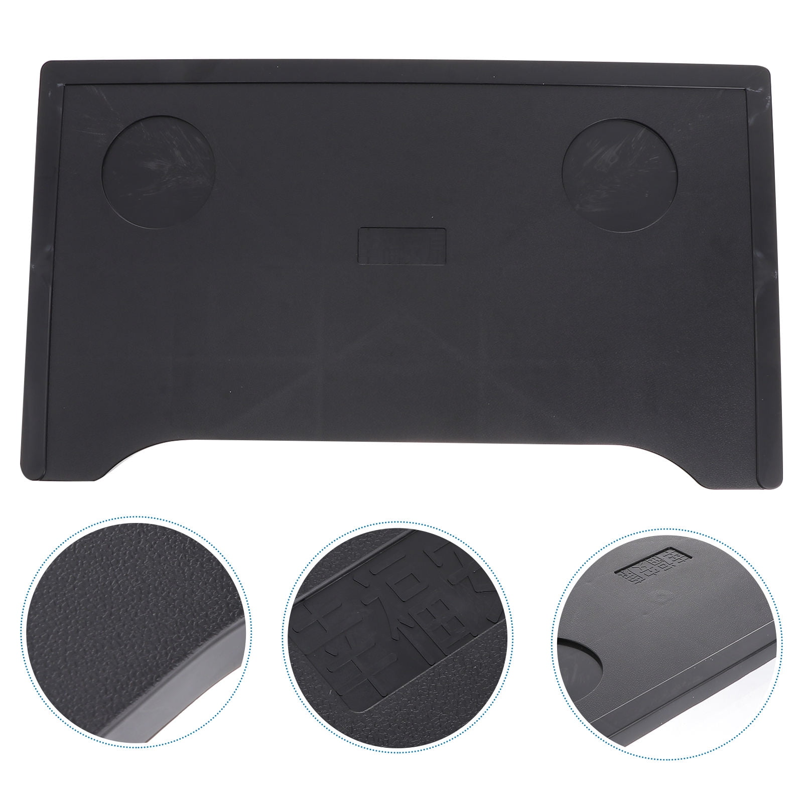 LEORX Wheelchair Tray with Cup Holder Detachable Table for Wheelchairs and Chairs Black plastic and