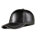 thumbnail image 1 of Spring Genuine Leather Baseball Cap In Men Brand New Warm Real Cow Leather Caps Hats ,Premium Material, 1 of 6