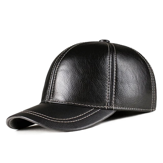 Spring Genuine Leather Baseball Cap In Men Brand New Warm Real Cow Leather Caps Hats ,Premium Material