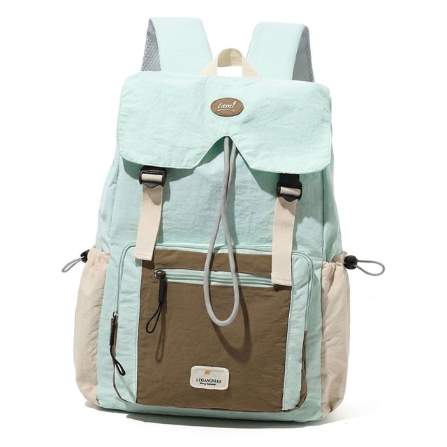 Mochila escolar para niñas, ideal para actividades al aire libre, viajes y compras. Azul