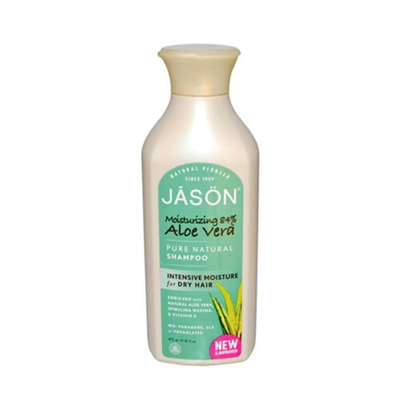 Jason Natural Products Shampoing Pur Naturel Aloe Vera pour Cheveux Secs - 16 fl oz
