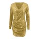 thumbnail image 5 of Vestido sexy de fiesta ajustado con cuello en V para mujer: diseño cruzado, abertura lateral, silueta en A, poliéster, adecuado para la noche/eventos, 5 of 5