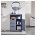 thumbnail image 2 of Tieyuny 35.5" Freestanding Bathroom Floor Cabinet with Door, 3 Drawers & Adjustable Shelf, Storage Organizer for Bathroom, Gray, 2 of 4