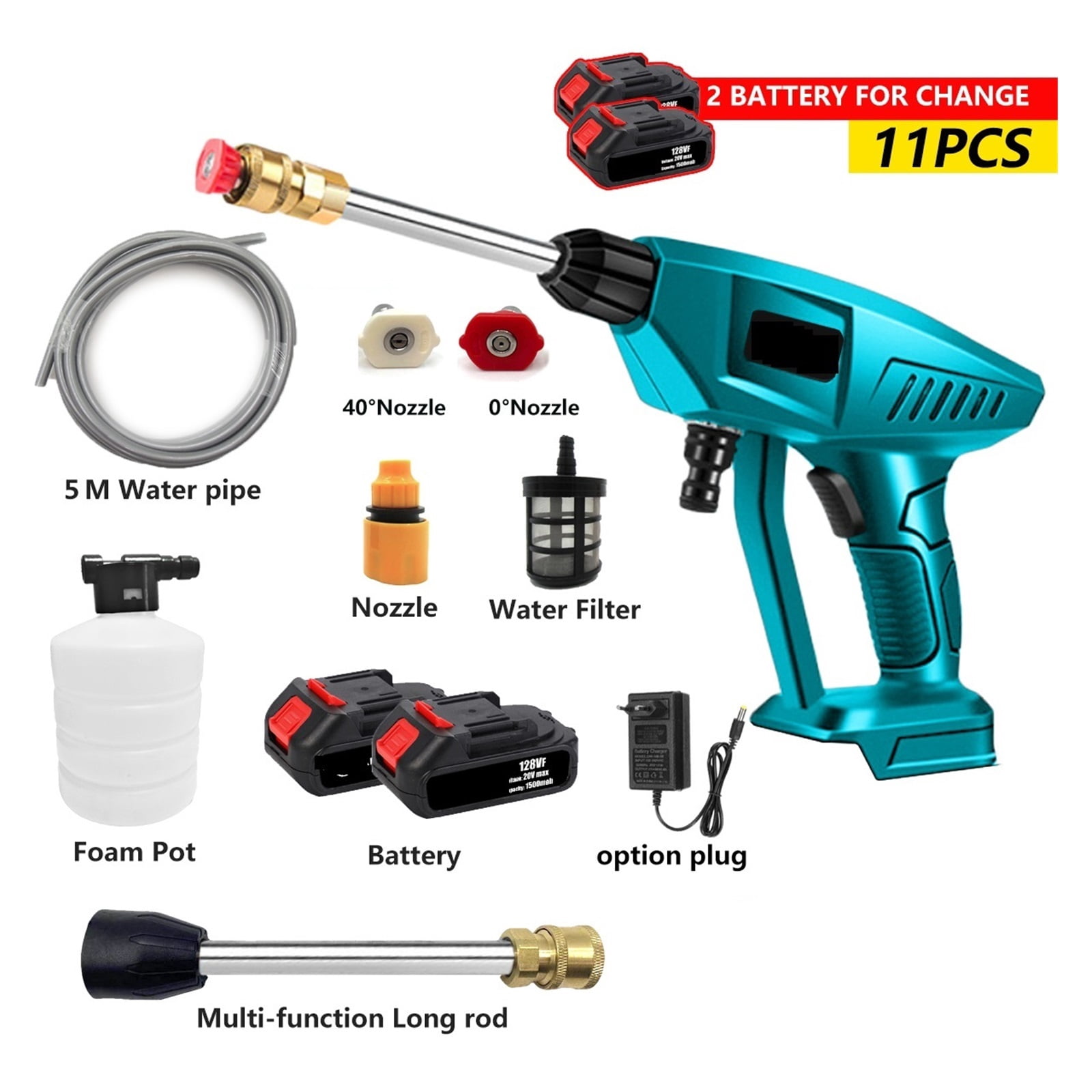 Cordless High Pressure Cleaner Washer Car Wash Pressure Water Cleaning Machine Portable Water Gun Washing Sprayer Cleaner ,Effortless cleaning