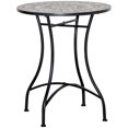 thumbnail image 1 of Mosaic Patio Table, Round Coffee Table with Metal Frame, Garden Furniture for Outdoor, Poolside, Green, 1 of 7