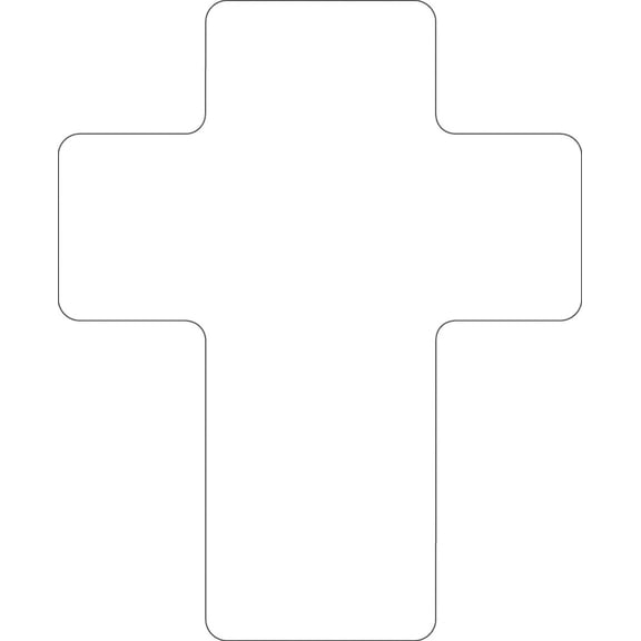 SHAPES ETC. Sticky Shape Notepad - Cross