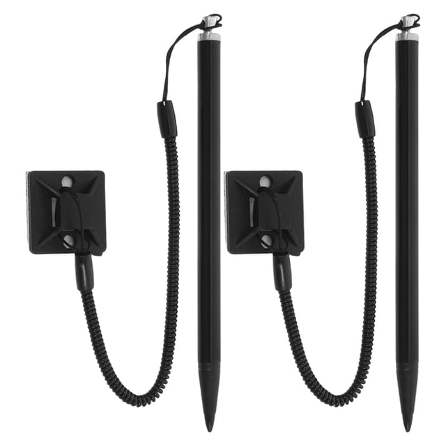 2 lápices ópticos resistivos universales de alta sensibilidad para pantalla táctil capacitiva con resorte y soporte para tableta y teléfono.