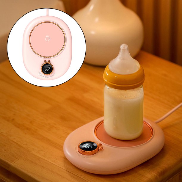 Calentador de taza de , 2 ajustes de temperatura, té, agua, cacao, sopa, leche, posavasos caliente, temperatura, difusor de aceite esencial para u Rosado Soledad Calentador de taza de café