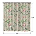 thumbnail image 5 of Waterproof Pink and White Gouache Floral Pattern Shower Curtain 72x72 Inch Boho Style Polyester Unique Shower Curtain for Bathroom Hotel Home Decor with 12 Plastic Hooks, 5 of 5