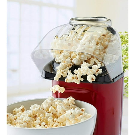 Lid Includes Measuring J-JATI Air Pop Popcorn Maker, Makes 12 Cups of Popcorn, Includes Measuring Cup and Removable Lid, Dishwasher-Safe - RJ33-T-Red ()