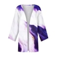 thumbnail image 4 of Effortlessly Trendy - Open Front Style! HIMIWAY Kimonos for Women Casual Women's Casual Fashion Retro Printed Lightweight Medium Length Jacket Cardigan White M, 4 of 5