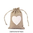 thumbnail image 3 of 10Pcs Heart Drawstring Gift Bag under $5! CQCYD Heart Canvas Drawstring Gift Bag, Valentine's Wedding Candy Favor Pouch, Small Souvenir Packaging Sack, Romantic Party Decoration, 3 of 6