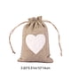 thumbnail image 2 of Decoraciones para el día de San Valentín, adornos para el día de San Valentín, regalos para el día de San Valentín, bolsa de lona con forma de corazón atada, bolsa de regalo para dulces de boda con co, 2 of 5
