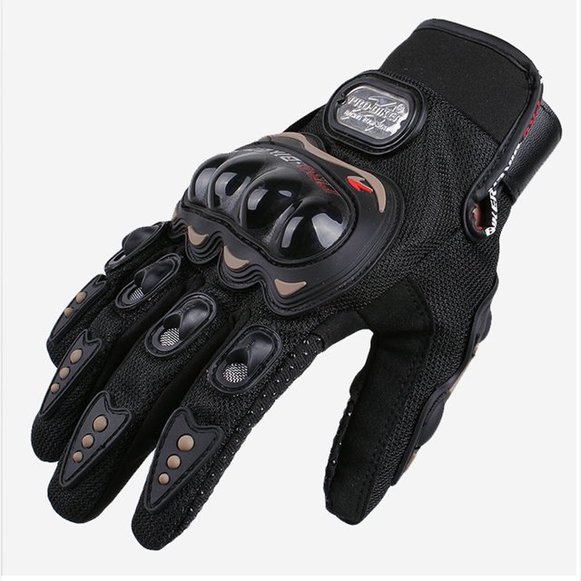 (Grande, negro)Guantes de moto de verano de malla transpirable pantalla táctil Rojo Verde