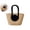Khaki with black, variant on WNFJR Chic Woven Cotton Rope Handbag for Women - Vibrant Large Tote Shoulder Carryall Bag