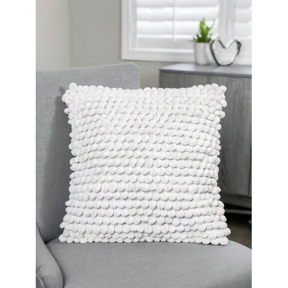 Ivory Park Bubbles White Decorative Throw Cushion